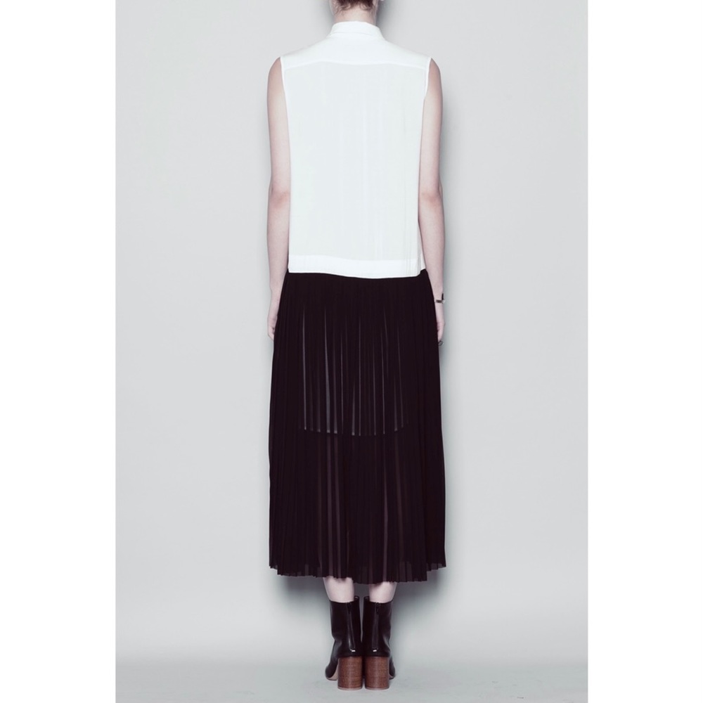YOHJI YAMAMOTO Y'S White-Black SHIRT DRESS PLEATS - Picture 7 of 10